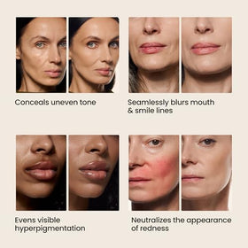 Hush Glow mushroom applicator detail demonstrating easy tapping and even coverage benefit