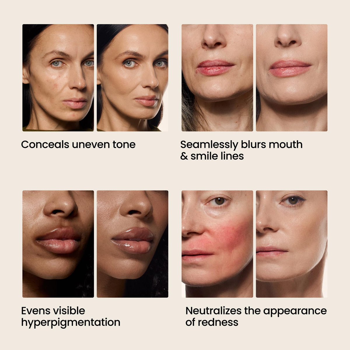 Hush Glow foundation swatch texture showing smooth, hydrating finish