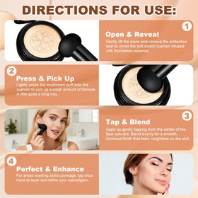 Hush Makeup compact open displaying sponge cushion for quick, mess-free touch-ups
