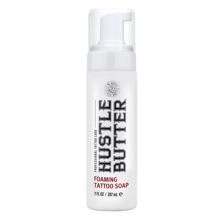Hustle Butter Deluxe bottle front view showing label and 7oz size, clear professional presentation