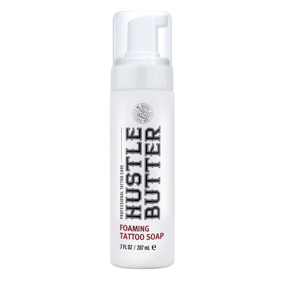 Hustle Butter Deluxe bottle front view showing label and 7oz size, clear professional presentation