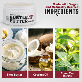 Hustle Butter Deluxe applied during tattoo for smooth glide and comfort