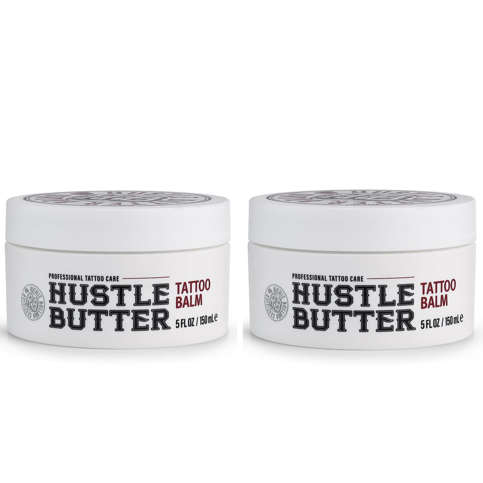 Hustle Butter Deluxe front packaging showing 5 oz tub and benefits