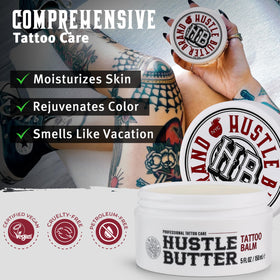 Hustle Butter Deluxe used on healed tattoo to maintain color and softness
