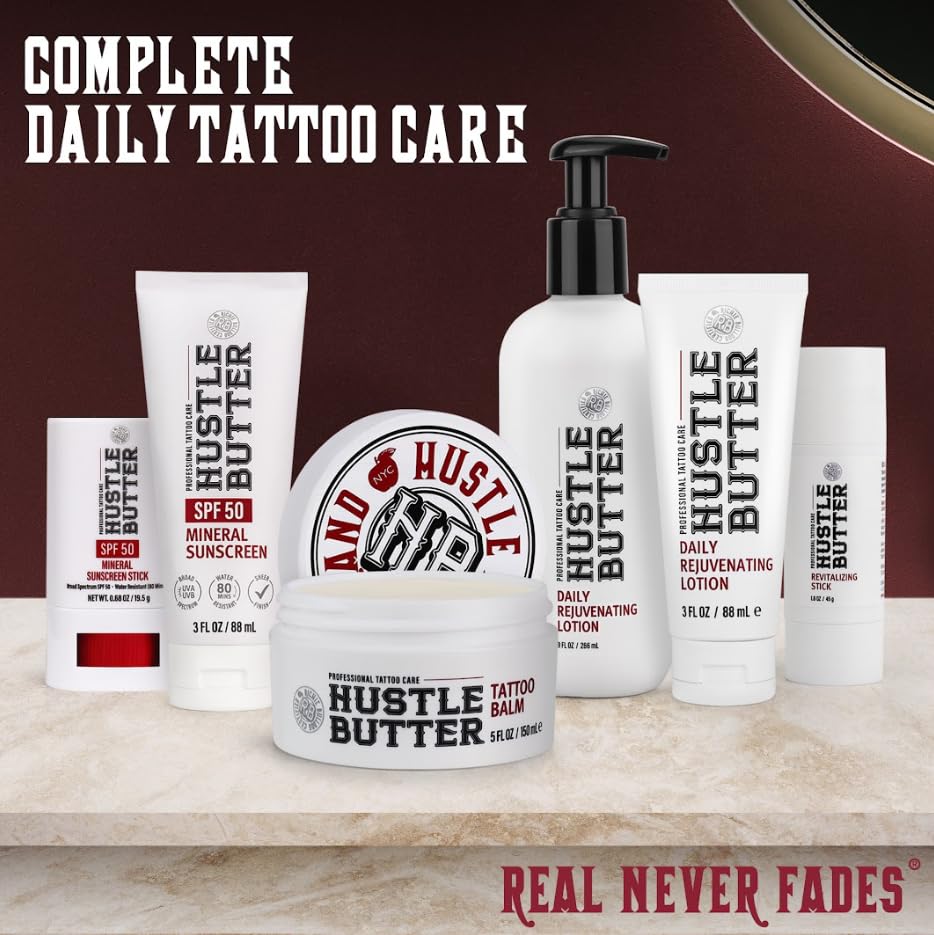 Hustle Butter lotion swatch on skin showing hydration and smooth finish