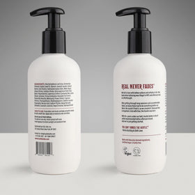 Hustle Butter packaging side label zoom displaying ingredient and cruelty-free info