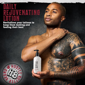 Hustle Butter lotion texture pouring closeup showing smooth hydrating consistency