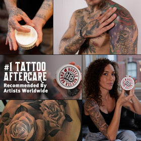 Hustle Butter Deluxe used by tattoo artist in studio showing professional trust benefit