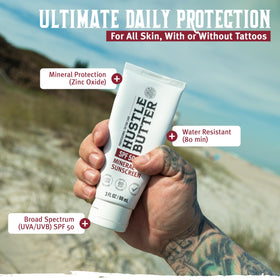 Hustle Butter lotion texture close-up highlighting fast-absorbing, non-greasy finish