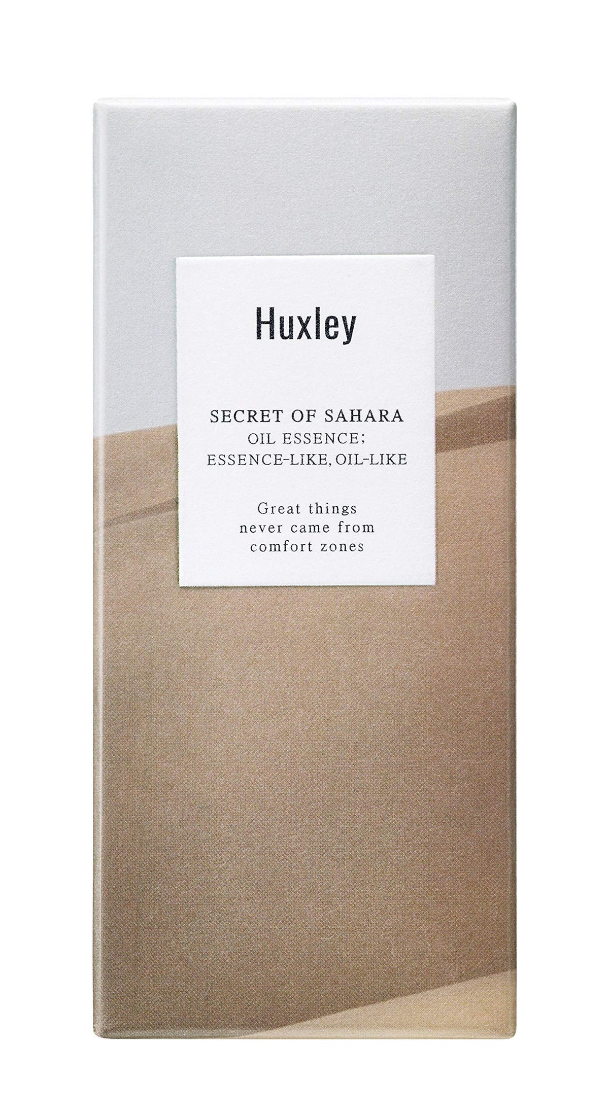 Huxley oil essence dropper dispensing clear texture, demonstrates quick absorption benefit
