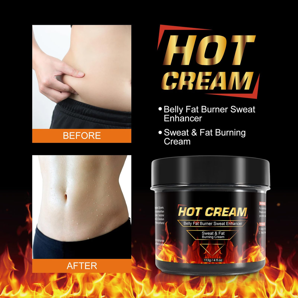 HUYEHF being rubbed into a thigh demonstrating targeted warming benefit during workouts