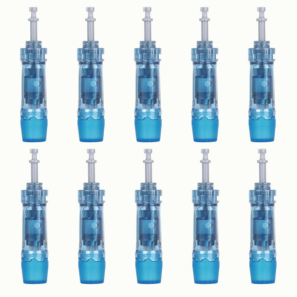 HVVGUT front packaging showing 10 sterile 0.25mm 18-pin cartridges, hygienic unopened box