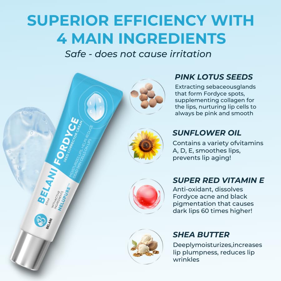 HVSUN Belani application on lips close-up demonstrating smoothing effect