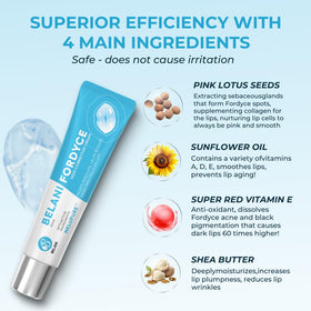 HVSUN Belani application on lips close-up demonstrating smoothing effect