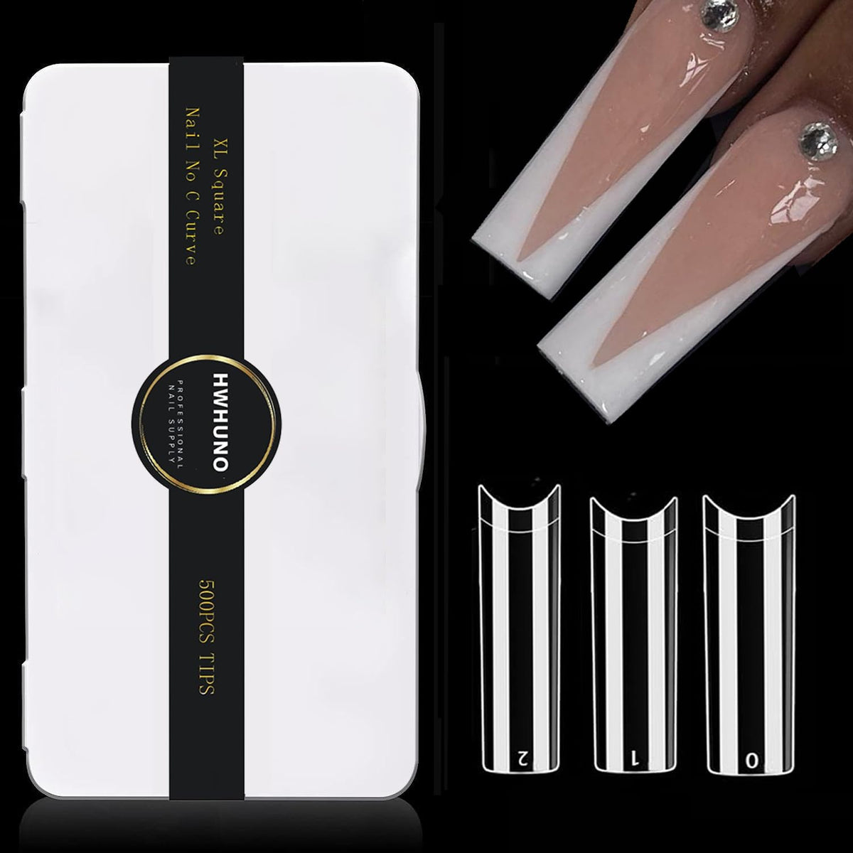 HWHUNO front packaging white box keeps tips protected and organized