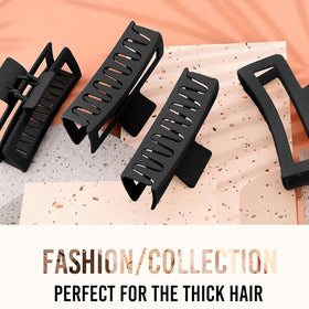 HXOGD clip securing thick hair demonstrating secure hold for heavy textures