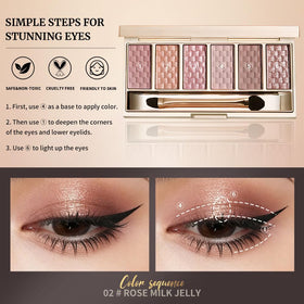 Hxssll application with brush on eyelid demonstrating easy pickup and placement benefit beginner-friendly