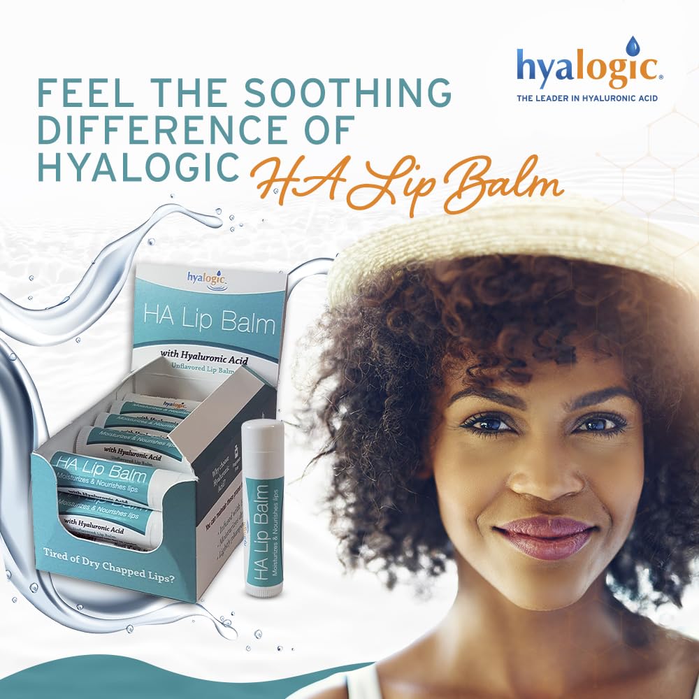 Hyalogic application on lips before and after showing visible smoothing benefit