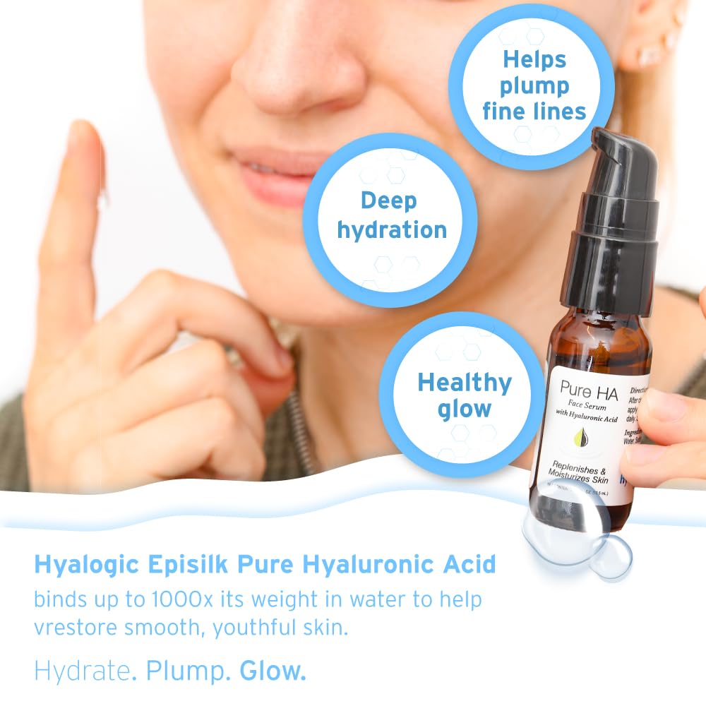 Hyalogic Episilk dropper dispensing clear serum emphasizing smooth texture