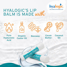 Hyalogic open stick close-up showing smooth balm texture for fast soothing