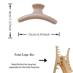 Hydigoo clip in use holding a high bun, showing reliable hold for thick hair