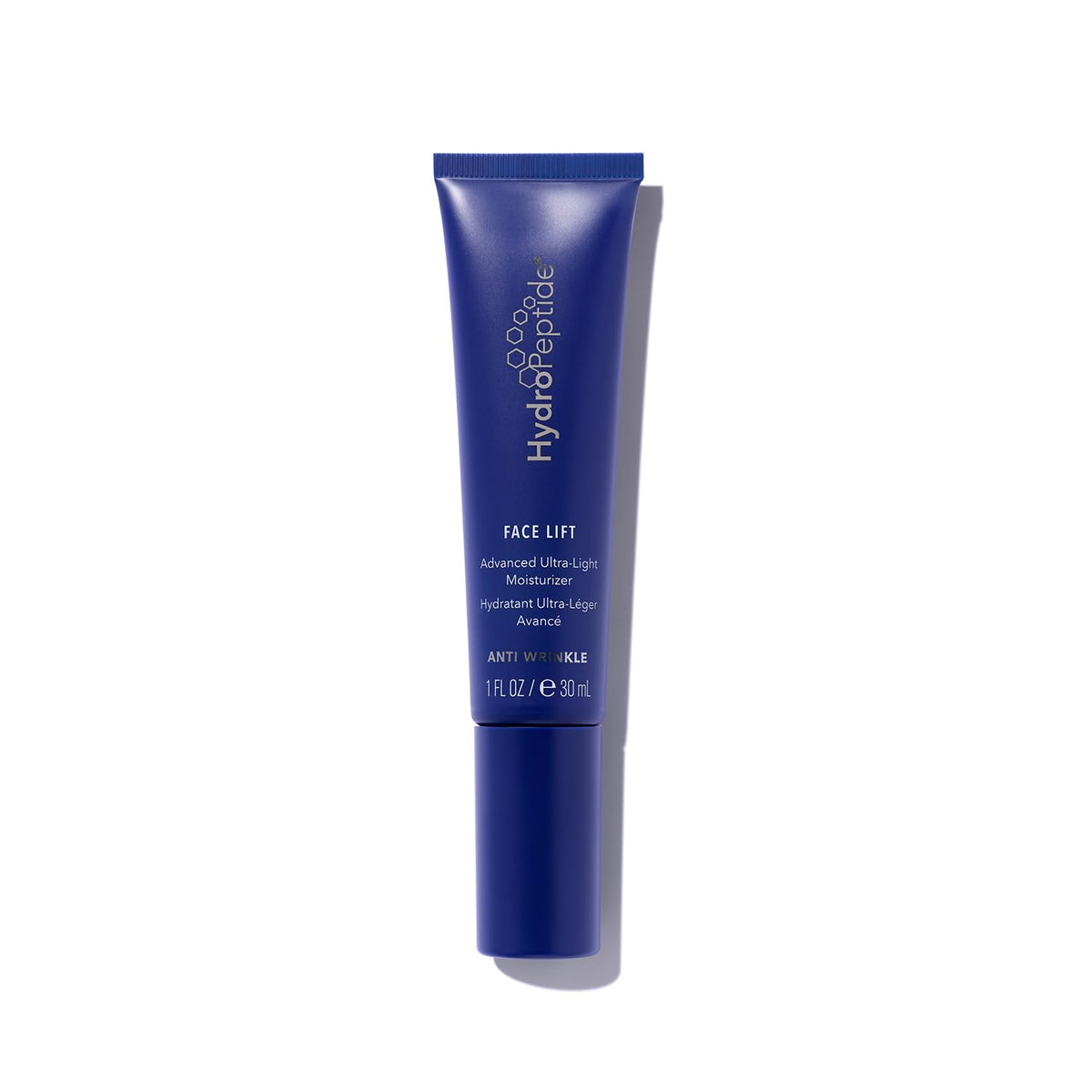 HydroPeptide front packaging showing compact 1 ounce jar benefit: travel-friendly hydration