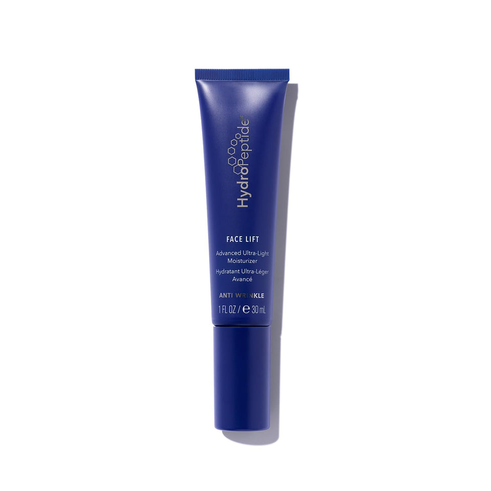 HydroPeptide front packaging showing compact 1 ounce jar benefit: travel-friendly hydration