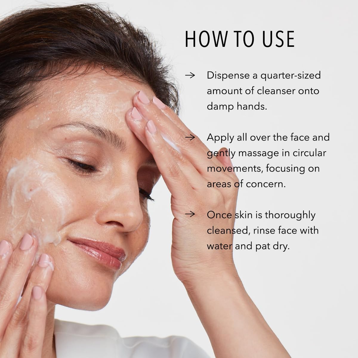HydroPeptide in bathroom use demonstrating morning or evening cleansing routine