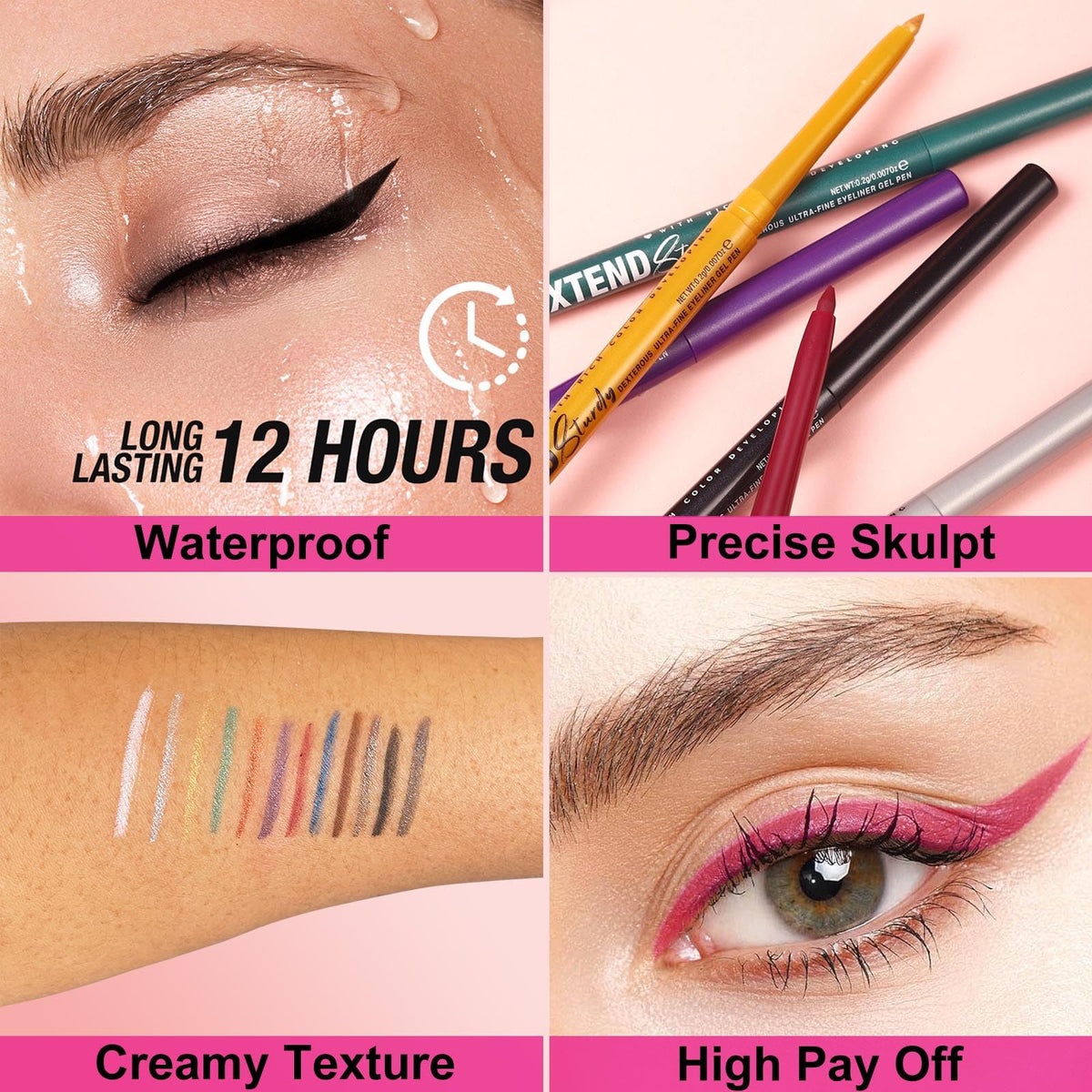 Hyesamyo eyeliner in use creating a precise wing for long wear