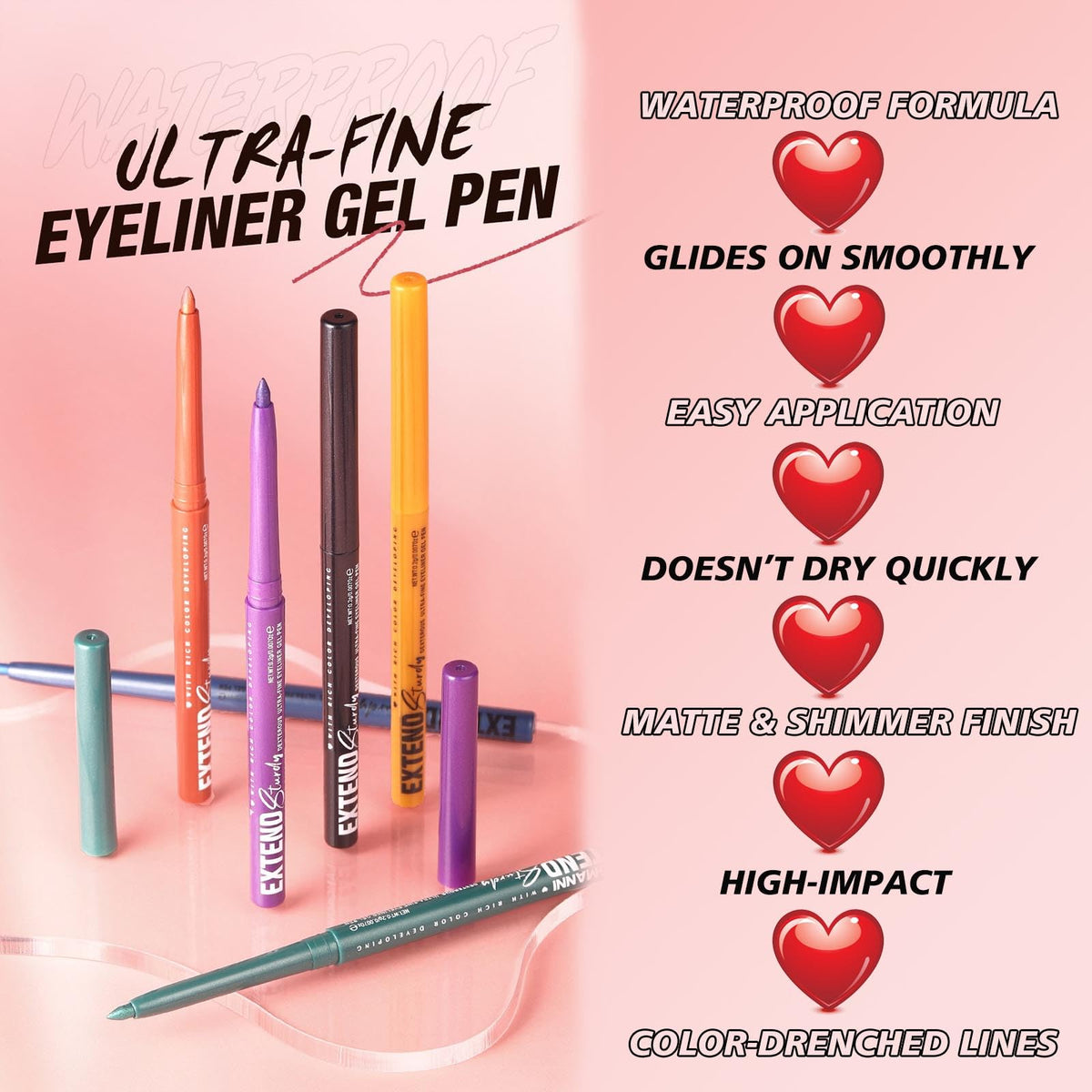 Hyesamyo lifestyle evening look showcasing waterproof, smudge-proof finish