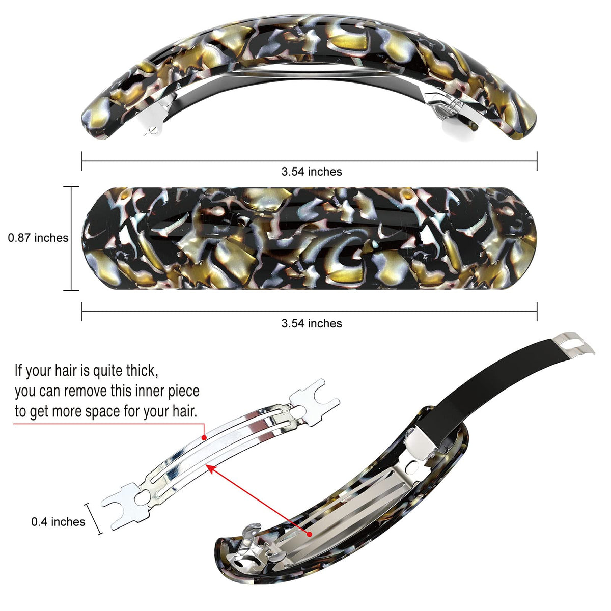HYFEEL barrette securing a low ponytail for all-day wear