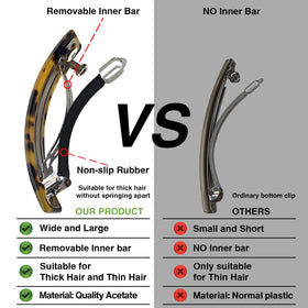 HYFEEL barrette holding a ponytail demonstrating firm all-day hold