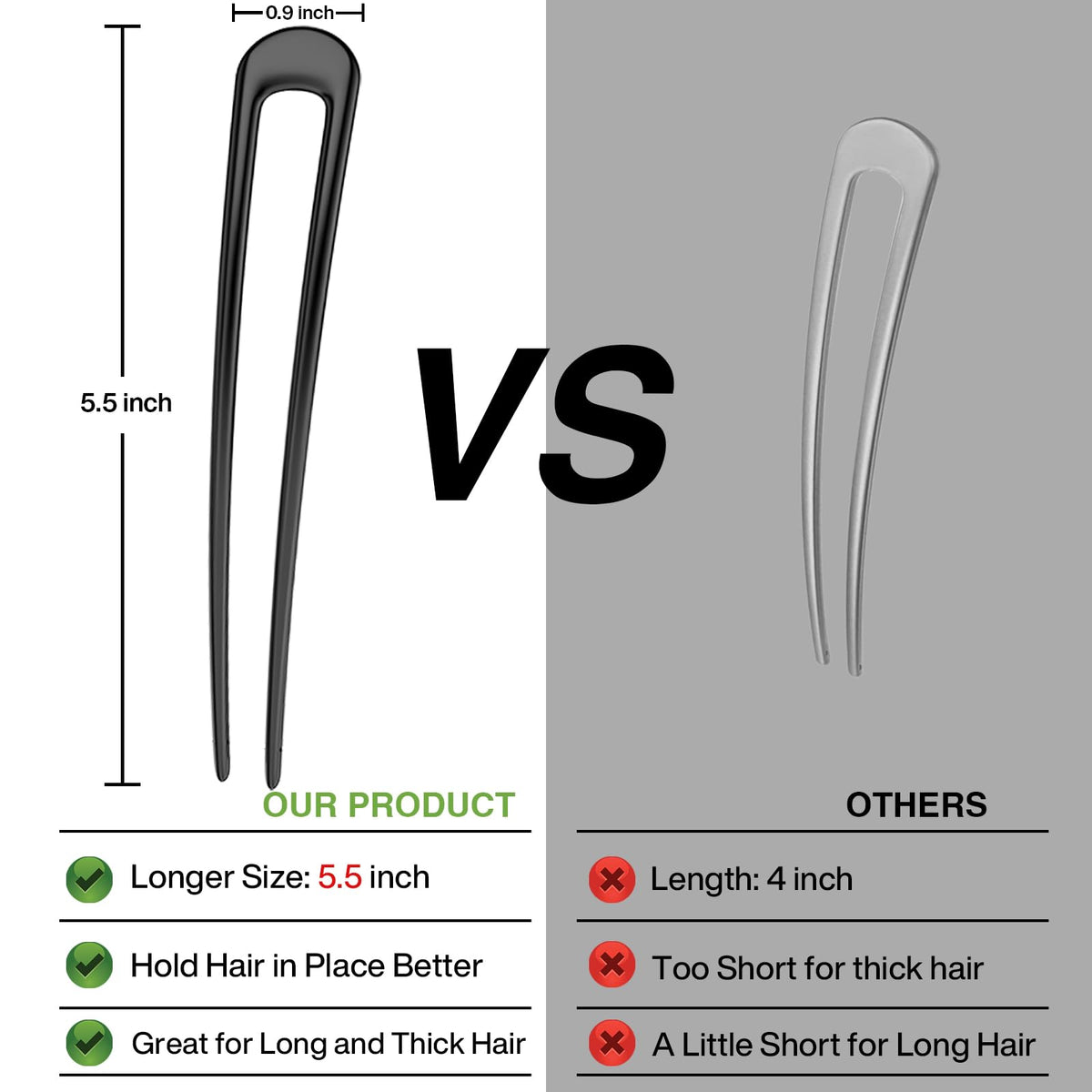 HYFEEL U-shaped two-prong tip detail showing ease of insertion and firm grip