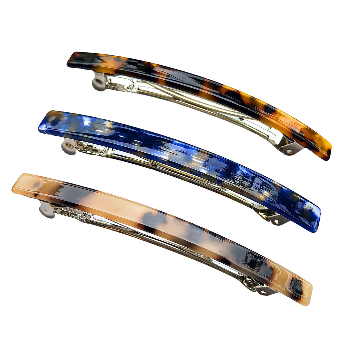 HYFEEL front view long barrettes showing elegant slim profile and secure hold