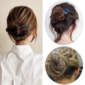 HYFEEL hair fork in a bride's updo at a wedding, providing elegant reliable support