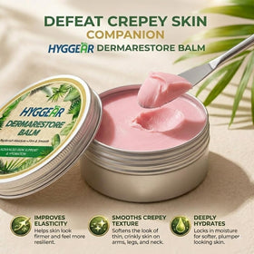 Hyggear balm texture close-up highlighting rich, hydrating consistency