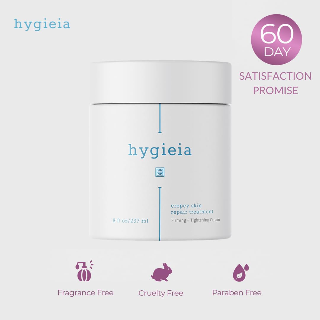 Hygieia + application on forearm illustrating firming effect and smoother skin