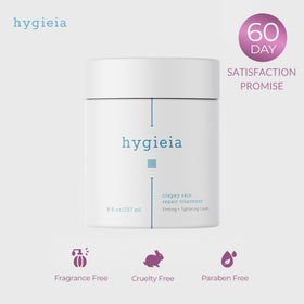 Hygieia + application on forearm illustrating firming effect and smoother skin