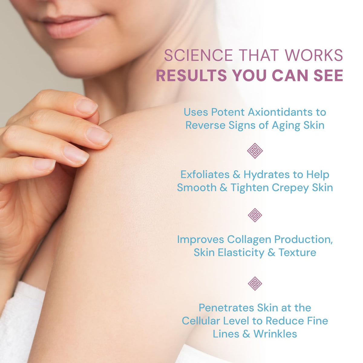 Hygieia + cream texture close-up highlighting rich lotion consistency and quick absorption benefit