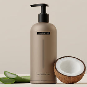 HygieneLab front bottle view showing clean EWG verified label and clear packaging benefit