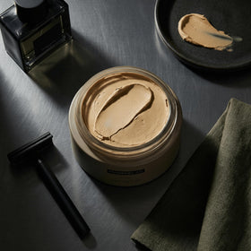 Bathroom vanity scene with HygieneLab jar for daily routine and confidence-boosting benefit