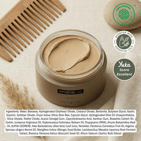 Close-up texture of HygieneLab clay highlighting matte finish and easy workability
