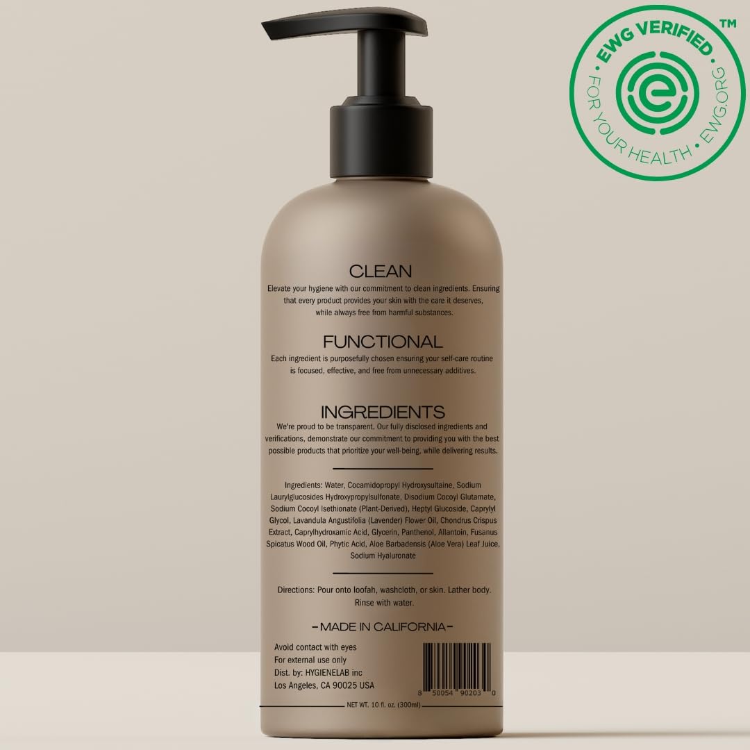 HygieneLab aloe vera and hyaluronate ingredient focus showing soothing benefit