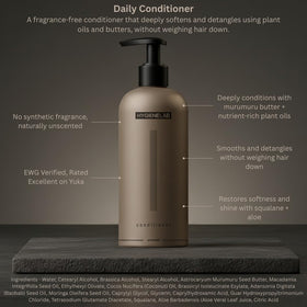 HygieneLab pump and label detail highlighting ingredient transparency and easy dispensing