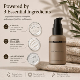 HygieneLab smooth cream texture close-up demonstrating lightweight non-greasy feel