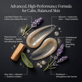 HygieneLab foamy texture close-up demonstrating gentle lather and hydration