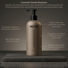 HygieneLab shampoo texture on hand illustrating gentle lather and mild cleansing benefit