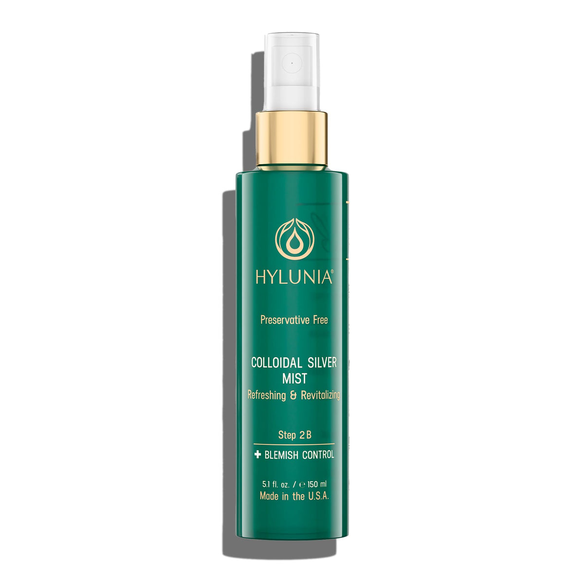 Hylunia front packaging showing bottle and clear label, perfect travel toner