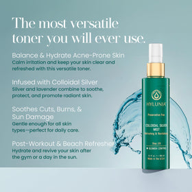 Hylunia bottle beside lavender sprig highlighting soothing botanical benefit