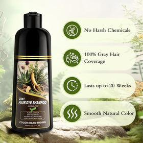 Hynqor being applied to dry hair showing simple one-step use benefit